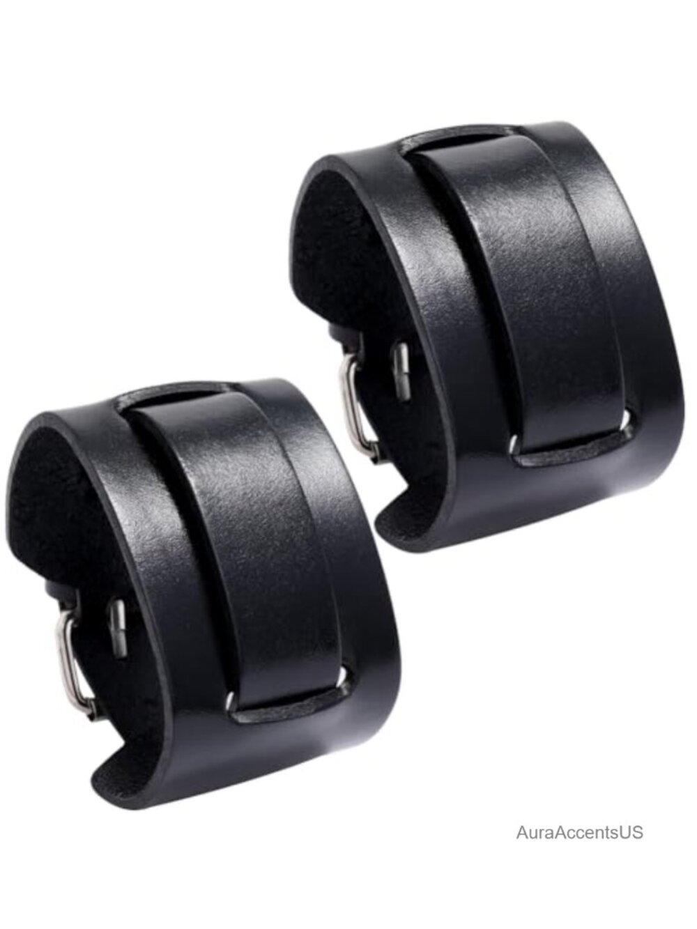 Punk Cowhide Leather Cuff Bracelet - Genuine Leather Adjustable Gothic Wristband